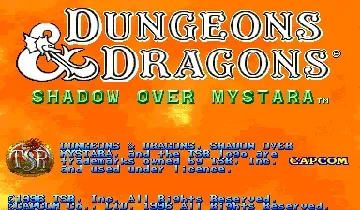 Dungeons & Dragons: Shadow over Mystara (Euro 960619)-MAME 2003